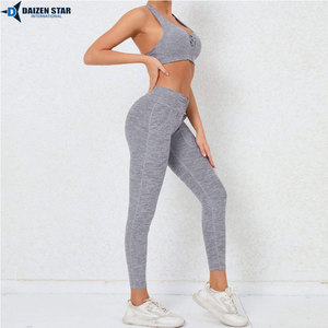 Plus Size Yoga Set Women High Waist Leggings Sports Bra Gym Workout Clothes Set - Product Image 6