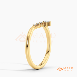 Anillo en Forma de V de Moissanita Chapado en Oro de 18K, Anillo de Boda con Diamante Cultivado en Laboratorio, Joyería Fina para Mujer, Lujo Estadounidense, Aniversario, Promesa - Product Image 6