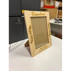 Amazing Wooden Photo <b>Frame</b> Rectangular Vertical Tabletop Handmade Engraved Grandma Design Elegant Decor - Product Image 1