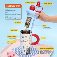 Mug de voyage isotherme 850 ml (28 oz) en acier inoxydable à double paroi, avec infuseur, personnalisable avec logo, pour boissons chaudes et froides