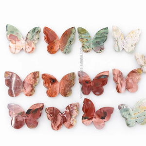 Jaspe Unicornio Natural, Tallado de Mariposa 3D, Cristal Hecho a Mano, Figura de Piedra Preciosa, Decoración Feng Shui Curativa, Tamaño Personalizado - Product Image 4