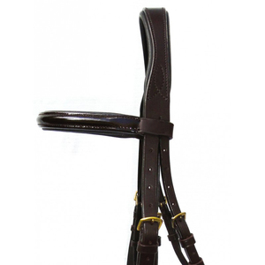 Cincha de cuero negra ajustable para caballo con hebillas metálicas y detalles de costura. Cincha de caballo ajustable de metal. - Product Image 6