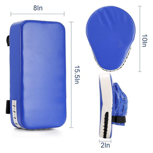 Guante de Boxeo Ecológico de Microfibra Azul y Cuero Vacuno PU con Correa Antideslizante para Entrenamiento - Product Image 2