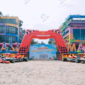 Arche gonflable en forme de M de plus de 3,6 m pour team building, impression UV, pompe à air électrique, pour l'extérieur - Product Image 3