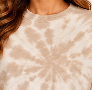 Sweat-shirt à col rond tie-dye pour femme, coupe ample, manches longues, en coton et fibre de bambou, respirant, avec poches, idéal pour l'automne - Product Image 6