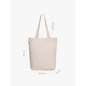 Everyday Core Geometric Pattern Folding Canvas Tote Bag Large Size Reusable with Zipper Closure and Shoulder Length Handle - Product Image 2