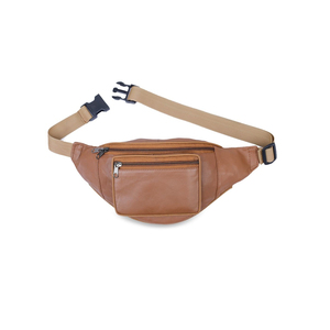 Sac banane unisexe en cuir véritable avec sangle réglable, pochette multi-compartiments pour les voyages, les activités de plein air et l'usage quotidien - Product Image 1