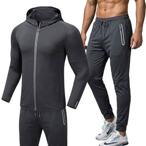 Conjunto Deportivo Unisex de 2 Piezas para Otoño, Chaqueta Deportiva de Secado Rápido que Absorbe el Sudor, Ropa Deportiva Ecológica de Color Sólido - Product Image 5
