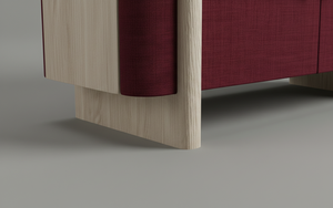 Aparador Moderno de 2 Puertas de Roble Macizo para Sala de Estar - Almacenamiento Resistente al Agua con Diseño Minimalista - Product Image 5