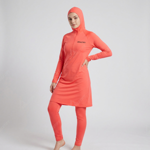 Women's Halal <b>Modest</b> Swimwear Burkini & Leggings <b>Set</b> Breathable Long Sleeve UPF50+ Comfort Fit Beach Pool Holiday Outfit - Product Image 1