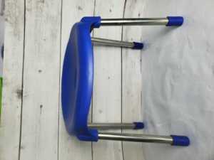 Silla infantil moderna con asiento ovalado de plástico y patas de acero inoxidable para el hogar, oficina, comedor, escuela - Product Image 6