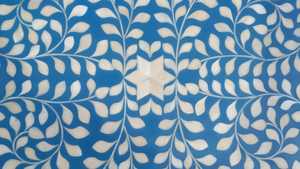 Plateau de service décoratif en os de chameau exquis - Élégance artisanale |   Inlays en os faits à la main avec motifs modernes pour le service - Product Image 3