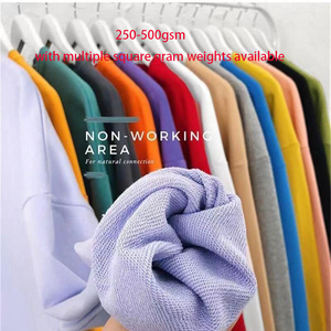 Sudadera con capucha para hombre con estampado pintado, 380g, cuello redondo, para hombre y mujer, de marca de moda, corte oversize, con letras - Product Image 3