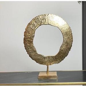 Sculpture abstraite vintage en laiton et aluminium, art décoratif en métal, statue décorative, figurine en métal pour hôtel, décoration de table à domicile - Product Image 2