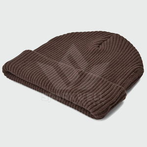 Bonnet unisexe jaune 100% acrylique tricoté à la machine, couleur unie, décontracté, pour l'hiver, pour adultes, circonférence de la tête 56-58 cm - Product Image 3