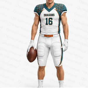 Conjunto de Uniforme de Fútbol Americano Sublimado Personalizado, Camiseta de Fútbol de Malla Transpirable y Pantalones de Entrenamiento Acolchados para Hombres y Jóvenes - Product Image 3