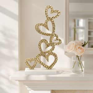 Modern Decorative Metal <b>Heart</b> Table Centerpiece For Dining Table And Stylish Home Interior Decoration - Product Image 1