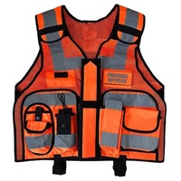 Gilet de sécurité haute visibilité réfléchissant avec fermeture éclair avant, poches multifonctionnelles, uniformes de sécurité personnalisés, polyester tactique haute visibilité