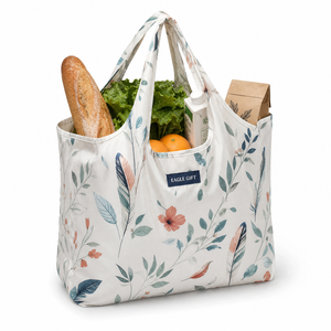 Custom Eco Friendly Extra Large Foldable Shopping <b>Bag</b> Reusable Polyester Hand Length Handle Grocery <b>Tote</b> Portable Lightweight - Product Image 5