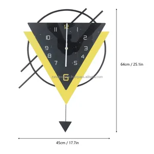 Opulent Golden Coral Modern Brass & Ceramic Wall <b>Clock</b> Handmade <b>Silver</b> Vine Pattern for Home Office Made by Zahid Exports India - Product Image 4