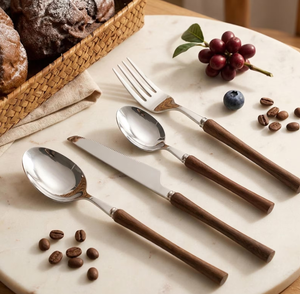 Cubertería Occidental Tradicional de Alta Calidad, Acero Inoxidable Plateado, Juego de 5 Piezas de Cuchillo, Tenedor y Cuchara, Sostenible, para Hotel y Cocina - Product Image 1