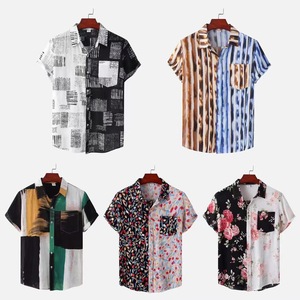 เสื้อเชิ้ตชายหาดสไตล์ฮาวายพิมพ์ลายดอกไม้สั่งทำขายส่ง ผ้าเรยอน 100% เสื้อฮาวายอโลฮ่าคุณภาพสูงสำหรับผู้ชาย - Product Image 1