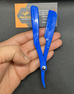 Saaqaans Enterprises New Premium Blue Non-Folding Barber Straight Cut Throat <b>Razor</b> Single Edge <b>Blades</b> Stainless Steel <b>Blade</b> - Product Image 4