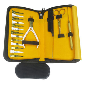 Wholesale Microlink Hair <b>Extension</b> Tool Kit Including Curved Pliers 500pcs Silicone Lined <b>Micro</b> Rings Loop Needle Bristle Brush - Product Image 2