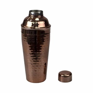 Shaker à cocktails en acier inoxydable de haute qualité, finition martelée argentée, pour bar et fêtes - Product Image 3