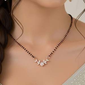 Hallmark Silver Gold Plated Vatika Mangalsutra-Rose Gold Tone Titanium Steel Casual Jewelry - Product Image 1
