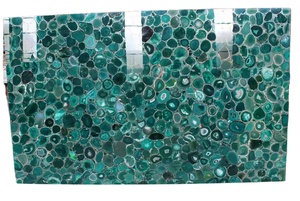 Paneles de Cristal de Cuarcita Cornalina Verde Natural, Rectangulares, Ecológicos, Raros y Refinados, para Decoración de Villas - Product Image 2