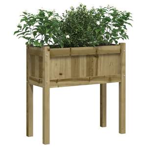 Maceta de Jardín de Madera de Pino Sólido Mediana, Macetas y Jardineras Naturales para Flores - Product Image 4