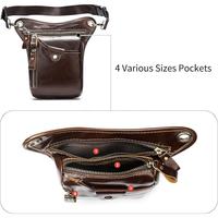Sac banane unisexe en cuir, sacoche de jambe pour moto, sacoche d'outils, sacoche de taille, sacoche d'épaule latérale pour téléphone portable, étanche, vintage BAGNEX B4900