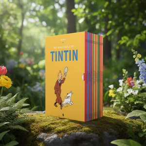 Coffret de livres de Tintin en édition brochée par l'auteur Hergé, services d'impression de livres personnalisés en édition brochée - Product Image 2