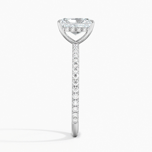 Anillo BOJ 0126 con Corte Radiante, Plata 925, Anillo Solitario de Lujo con Engaste de Puntas, Diamante de 2ct, Color D, VVS1, Moissanita, Certificado GRA - Product Image 3