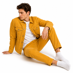 Chaqueta vaquera versátil para hombre que ofrece un aspecto clásico y casual con tela resistente, cómoda de usar y fácil de combinar con camisas. - Product Image 5