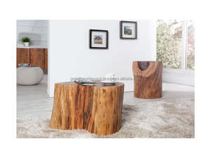Solid Wood Tree Stump Coffee <b>Table</b> Natural Wooden Log Side <b>Table</b> Rustic Tree Trunk Coffee <b>Table</b> Handmade Solid Wood Stump <b>Table</b> - Product Image 2