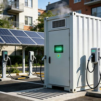 Conteneur de stockage d'énergie à batterie LiFePO4 500KWH BOX-E 500-800V, station d'énergie solaire hybride avec refroidissement par air et RS485/CAN