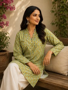 Indian Boutique Premium Quality Latest Exclusive Latest Printed Kurti for Girls Daily Office Regular Wear Suits Casual Wear - Product Image 2