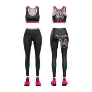 Conjunto Deportivo Femenino Personalizado de Alta Calidad al por Mayor, Leggings de Yoga con Sublimación y Control de Abdomen - Product Image 6