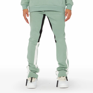 Ensemble de survêtement décontracté vert menthe pour homme, à capuche, manches longues, couleur unie, respirant, coupe ample, pour l'automne - Product Image 5