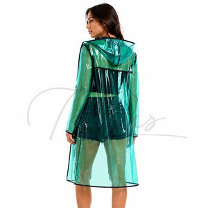 Manteau de pluie long imperméable pour femme, style coupe-vent personnalisé 2026, en EVA transparent, tendance et imperméable - Product Image 3