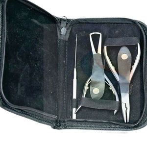 "Premium Hair Extension & Beading <b>Tool</b> Kit – Durable Composite Pliers with <b>Leather</b> <b>Pouch</b> for Home & Salon Use" - Product Image 6