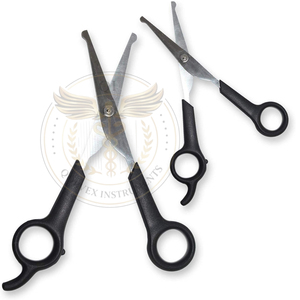 Ciseaux pour étudiants de 17,5 cm (6-3/4 pouces), lame droite et tranchante en acier inoxydable, poignée souple, outils de coupe de cheveux - Product Image 5
