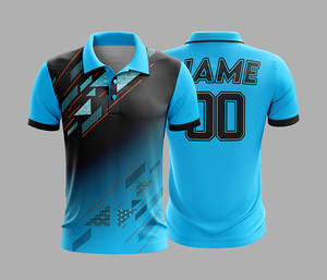 Polo en polyester personnalisé avec impression par sublimation, fabrication de qualité supérieure, coutures durables pour hommes, femmes et jeunes, séchage rapide, respirant, idéal pour les activités sportives. - Product Image 2