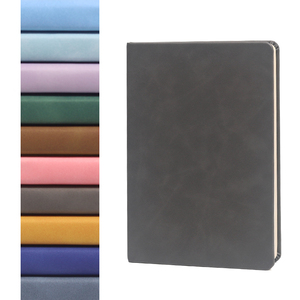 Carnet de notes exécutif classique en cuir à couverture rigide A5, 100 feuilles, reliure cousue, imprimé numériquement, pour réunions - Product Image 1