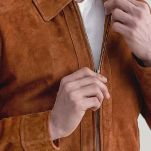 Elegant <b>Suede</b> Leather <b>Jacket</b> Stylish Casual Wear <b>Suede</b> Leather <b>Jacket</b> Soft Texture With Classic Design - Product Image 6