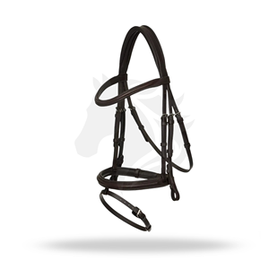 Brida ARIKA FLASH marrón, tamaño completo, para equitación inglesa, cómoda para el caballo. - Product Image 1