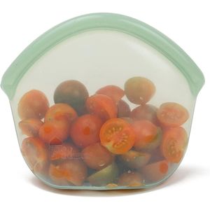 Sacs Hugger en silicone réutilisables pour le déjeuner et les collations, sans BPA, compatibles lave-vaisselle et congélateur, autoportants et refermables pour un stockage alimentaire durable - Product Image 1