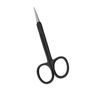 Ciseaux à manucure en acier inoxydable, lame tranchante, manche en plastique, coupe-cuticules, outils de beauté, trou rond, style simple, usage adulte - Product Image 3